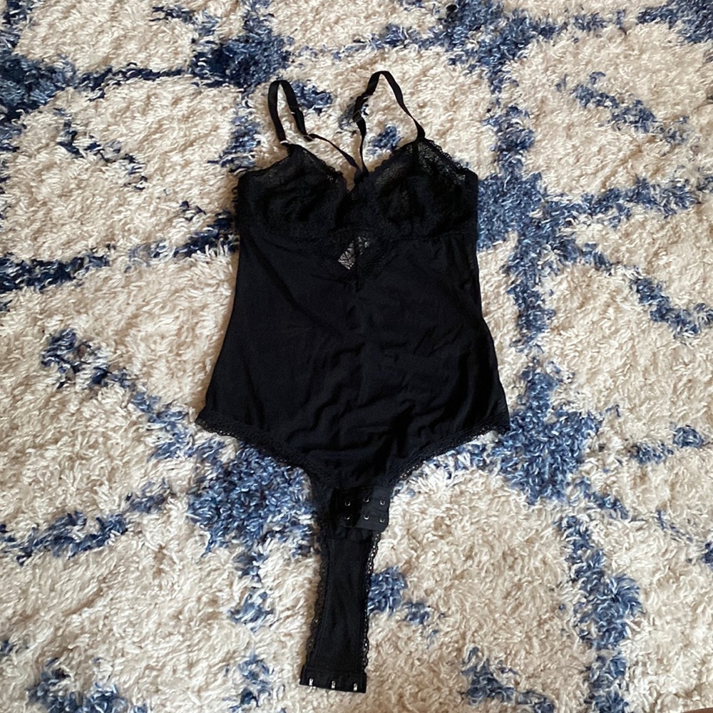 La Perla Studio Black Lacy Lingerie Bodysuit Size 1 / US 32
